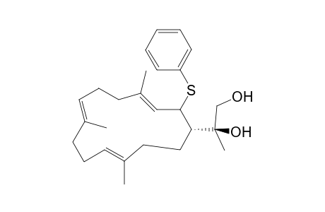 4,8,12-Trimethyl-1R-(15S,16-dihydroxyisopropyl)-2-(thiophenyl)-cyclotetradeca-3E,7E,11E-triene