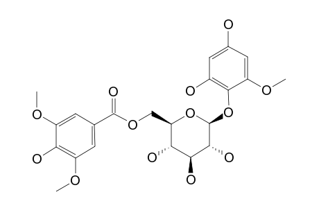 1-O-[BETA]-D.(2,4-DIHYDROXY-6-METHOXYPHENYL)-6-O-(4-HYDROXY-3,5-DIMETHOXYBENZOYL)-GLUCOPYRANOSIDE