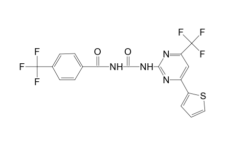N-[oxo-[[4-thiophen-2-yl-6-(trifluoromethyl)-2-pyrimidinyl]amino]methyl]-4-(trifluoromethyl)benzamide