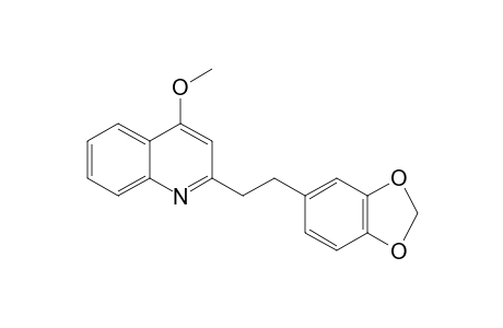 CUSPARINE;2-(3',4'-METHYLENEDIOXYPHENYLETHYL)-4-METHOXYQUINOLINE