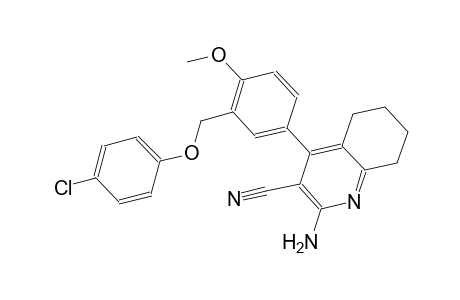 2-amino-4-{3-[(4-chlorophenoxy)methyl]-4-methoxyphenyl}-5,6,7,8-tetrahydro-3-quinolinecarbonitrile