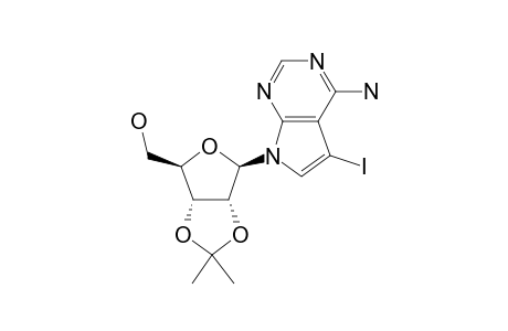 4-AMINO-5-IODO-7-(2',3'-O-ISOPROPYLIDENE-BETA-D-RIBOFURANOSYL)-7H-PYRROLO-[2,3-D]-PYRIMIDINE