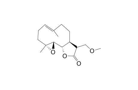 (-)-(1AR,4Z,7AS,10AS,10BS)-2,3,6,7,7A,8,10A,10B-OCTAHYDRO-8-(METHOXYMETHYL)-1A,5-DIMETHYLOXIRENO-[9,10]-CYCLODECA-[1,2-B]-FURAN-9-(1A-H)-ONE