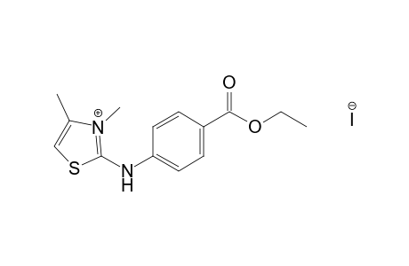 2-(p-carboxyanilino)-3,4-dimethylthiazolium iodide, ethyl ester