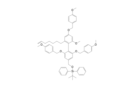 tert-Butyl-[6'-hept-6-enyl-2'-methoxy-2,6,4'-tris-(4-methoxybenzyloxy)biphenyl-4-ylmethoxy]-diphenylsilane