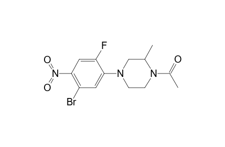 1-[4-(5-bromanyl-2-fluoranyl-4-nitro-phenyl)-2-methyl-piperazin-1-yl]ethanone