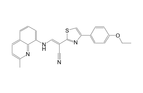 (2E)-2-[4-(4-ethoxyphenyl)-1,3-thiazol-2-yl]-3-[(2-methyl-8-quinolinyl)amino]-2-propenenitrile