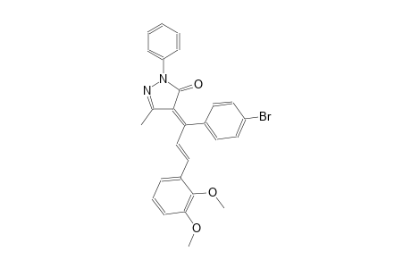 (4Z)-4-[(2E)-1-(4-bromophenyl)-3-(2,3-dimethoxyphenyl)-2-propenylidene]-5-methyl-2-phenyl-2,4-dihydro-3H-pyrazol-3-one