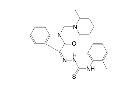 1H-indole, 2,3-dihydro-3-[[[(2-methylphenyl)amino]carbonothioyl]hydrazono]-1-[(2-methyl-1-piperidinyl)methyl]-