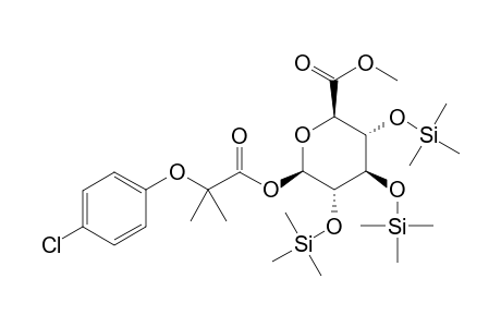 Clofibrate glucuronide methyl ester TMS ether