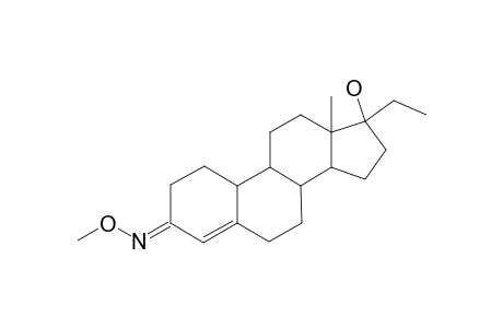 19-Norpregn-4-en-3-one, 17-hydroxy-, O-methyloxime, (17.alpha.)-