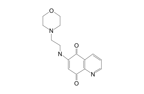 5,8-Quinolinedione, 6-((2-(4-morpholinyl)ethyl)amino)-