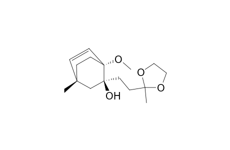 (1.alpha.,2.beta.,4.beta.)-1-methoxy-4-methyl-2-[2-(2-methyl-1,3-dioxolan-2-yl)ethyl]bicyclo[2.2.2]oct-5-en-2-ol