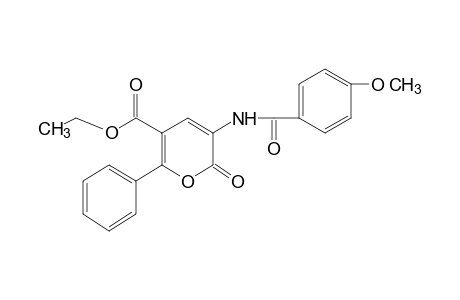3-(p-ANISAMIDO)-2-OXO-6-PHENYL-2H-PYRAN-5-CARBOXYLIC ACID, ETHYL ESTER