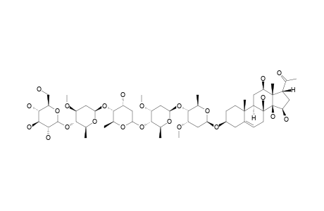 PREGNANE-3-O-BETA-D-[GLUCOPYRANOSYL-(1->4)-OLEANDROPYRANOSYL-(1->4)-DIGITOXOPYRANOSYL-(1->4)-CYMAROPYRANOSYL-(1->4)-CYMAROPYRANOSIDE]