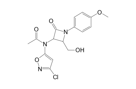 3-[(3'-Chloroisoxazol-5'-yl)acetylamino]-1-(4'-methoxyphenyl)-4-hydroxymethyl-2-azetidinone