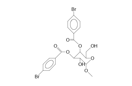 Methyl 3,4-bis(O-[4-bromo-benzoyl]).alpha.-D-galactopyranoside
