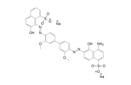 1-Naphthalenesulfonic acid, 4-amino-5-hydroxy-6-[[4'-[(2-hydroxy-8-sulfo-1-naphthalenyl)azo]-3,3'-dimethoxy[1,1'-biphenyl]-4-yl]azo]-, disodium salt