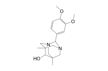 2-(3,4-dimethoxyphenyl)-5,7-dimethyl-1,3-diazatricyclo[3.3.1.1~3,7~]decan-6-ol