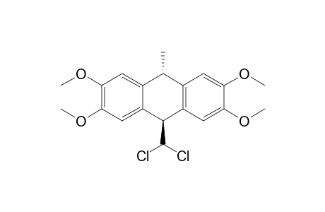 9-(dichloromethyl)-2,3,6,7-tetramethoxy-10-methyl-9,10-dihydroanthracene