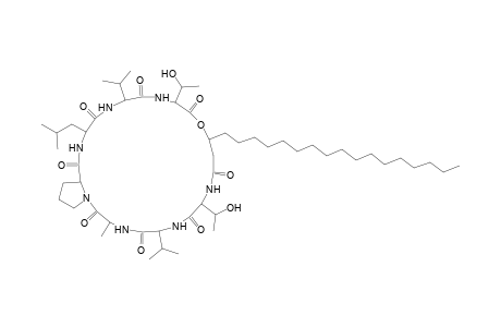 L-Threonine, N-[N-[N-[1-[N-[N-[N-(3-hydroxy-1-oxoeicosyl)-L-threonyl]-L-valyl]-L-alanyl]-L-prolyl]-L-leucyl]-L-valyl]-, .psi.-lactone