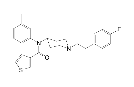 N-(1-[2-(4-Fluorophenyl)ethyl]piperidin-4-yl)-N-(3-methylphenyl)thiophene-3-carboxamide
