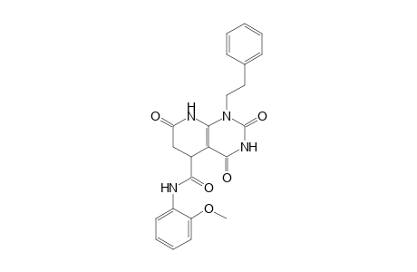 N-(2-Methoxyphenyl)-2,4,7-trioxo-1-(2-phenylethyl)-1,2,3,4,5,6,7,8-octahydropyrido[2,3-d]pyrimidine-5-carboxamide