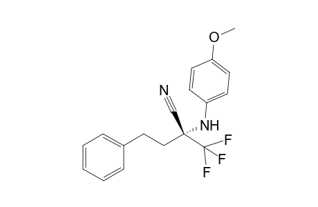 (R)-2-((4-methoxyphenyl)amino)-4-phenyl-2-(trifluoromethyl)butanenitrile
