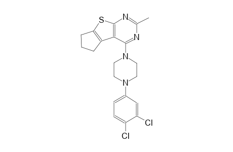 5H-cyclopenta[4,5]thieno[2,3-d]pyrimidine, 4-[4-(3,4-dichlorophenyl)-1-piperazinyl]-6,7-dihydro-2-methyl-