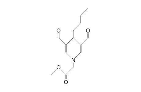 1(4H)-Pyridineacetic acid, 4-butyl-3,5-diformyl-, methyl ester