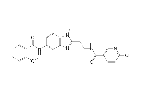 3-pyridinecarboxamide, 6-chloro-N-[2-[5-[(2-methoxybenzoyl)amino]-1-methyl-1H-benzimidazol-2-yl]ethyl]-