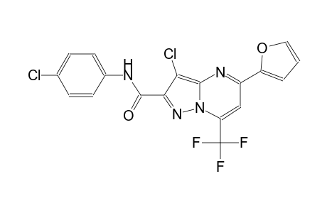 pyrazolo[1,5-a]pyrimidine-2-carboxamide, 3-chloro-N-(4-chlorophenyl)-5-(2-furanyl)-7-(trifluoromethyl)-