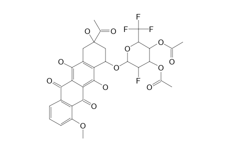 7-O-(3,4-DI-O-ACETYL-2,6-DIDEOXY-2-FLUORO-5-C-(TRIFLUOROMETHYL)-ALPHA-L-TALOPYRANOSYL)-DAUNOMYCINONE