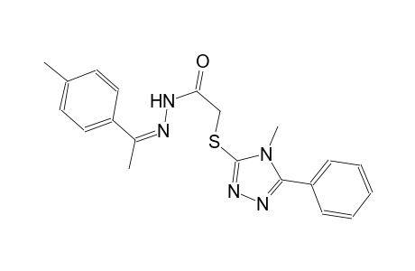 N'-[(Z)-1-(4-methylphenyl)ethylidene]-2-[(4-methyl-5-phenyl-4H-1,2,4-triazol-3-yl)sulfanyl]acetohydrazide