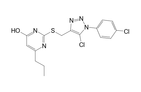 2-{{[5-chloro-1-(p-chlorophenyl)-1H-1,2,3-triazol-4-yl]methyl}thio}-6-propyl-4-pyrimidinol