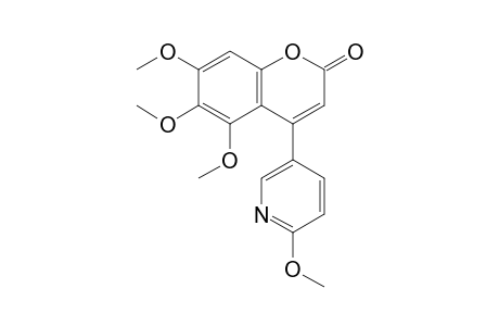 2H-1-Benzopyran-2-one, 5,6,7-trimethoxy-4-(6-methoxy-3-pyridinyl)-