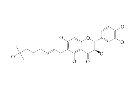 3',4',5,7-TETRAHYDROXY-6-[7-HYDROXY-3,7-DIMETHYL-2-(E)-OCTENYL]-FLAVANONE