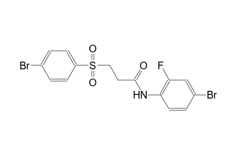 propanamide, N-(4-bromo-2-fluorophenyl)-3-[(4-bromophenyl)sulfonyl]-
