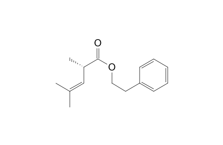 3-Pentenoic acid, 2,4-dimethyl-, 2-phenylethyl ester, (S)-