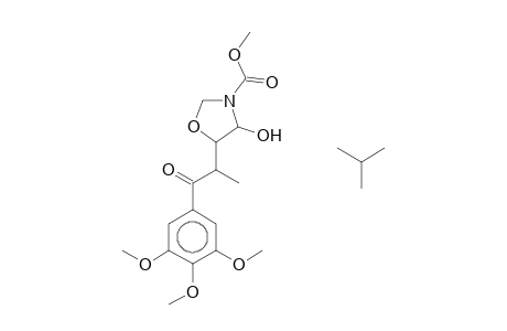 2-tert-BUTYL-4-HYDROXY-5-[1-METHYL-2-OXO-2-(3,4,5-TRIMETHOXYPHENYL)ETHYL]OXAZOLIDINE-3-CARBOXYLIC ACID, METHYL ESTER