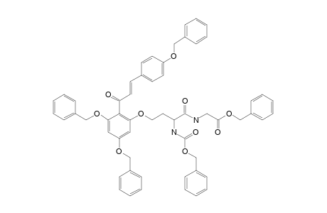 [N-BENZYLOXYCARBONYL-O-[(4,4',6'-TRIBENZYLOXY-CHALCONE)-2'-YL]-HOMOSERYL]-GLYCINE-BENZYLESTER