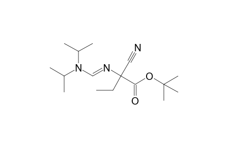 t-Butyl 2-cyano-2-{[(diisopropylamino)methylidene]amino}-butanoate
