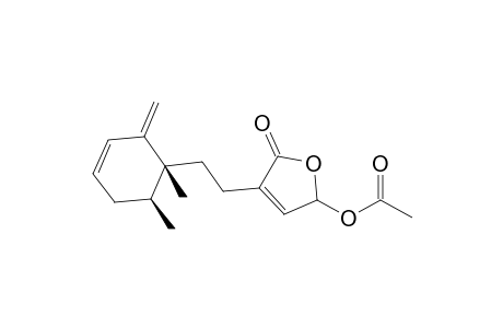 3-[2'-(1'R,2'S)-(1',2'-Dimethyl-6'-methylene-4'-cyclohexenyl)ethyl]-5-acetoxy-2,5-dihydrofuran-2-one