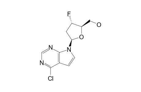 4-CHLORO-7-(2,3-DIDEOXY-3-FLUORO-BETA-D-ERYTHRO-PENTOFURANOSYL)-7H-PYRROLO-[2,3-D]-PYRIMIDINE