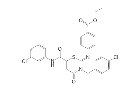 ethyl 4-{[(2Z)-6-[(3-chloroanilino)carbonyl]-3-(4-chlorobenzyl)-4-oxotetrahydro-2H-1,3-thiazin-2-ylidene]amino}benzoate