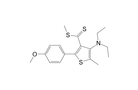 3-Thiophenecarbodithioic acid, 4-(diethylamino)-2-(4-methoxyphenyl)-5-methyl-, methyl ester