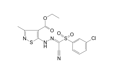 5-[N'-[(3-chloro-benzenesulfonyl)-cyano-methylene]-hydrazino]-3-methyl-isothiazole-4-carboxylic acid ethyl ester