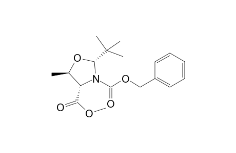 Methyl (2R,4S,5R)-3-[(benzyloxy)carbonyl]-2-(t-butyl)-5-methyloxazolidine-4-carboxylate