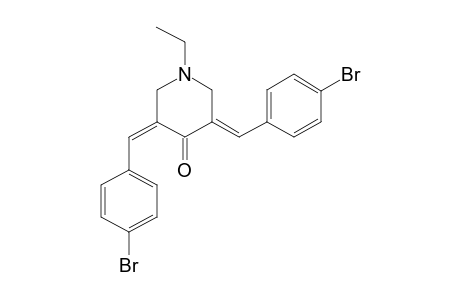 (3Z,5E)-3,5-bis(4-bromobenzylidene)-1-ethyl-4-piperidone