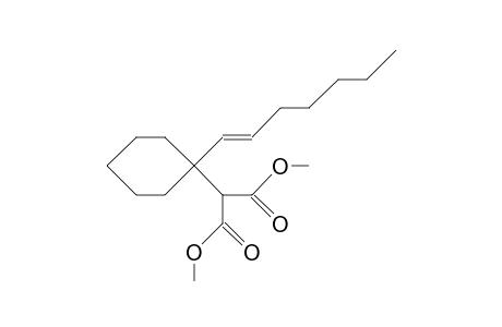 1-Dicarbomethoxymethyl-1-(1(E)-heptenyl)-cyclohexane